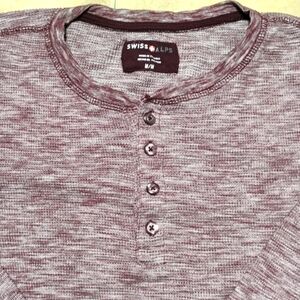 Swiss Alps heathered burgundy  jersey